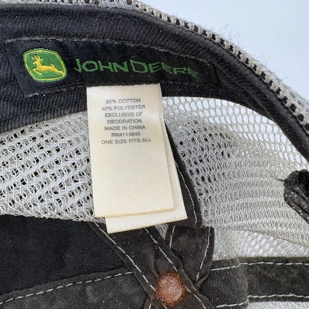 John Deere Patch and Embroidered Denim and‎ Mesh Adjustable Cap Hat